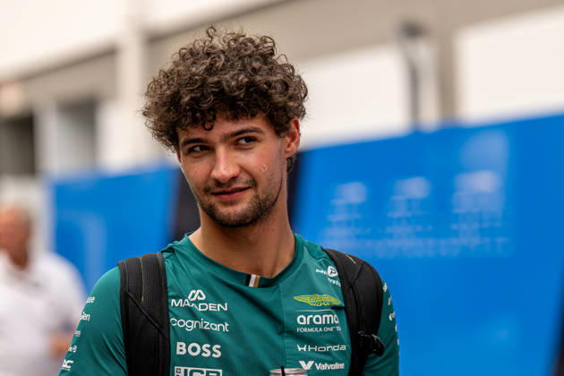 MARINA BAY, SINGAPORE: Jak Crawford, The development driver for the Aston Martin F1 team, at the 2026 Formula 1 Singapore Grand Prix at the Marina Bay Street Circuit in Marina Bay, Singapore.