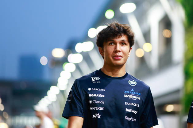 F1 - SINGAPORE GRAND PRIX 2026 ALBON Alexander (tha), Williams F1 Team FW48, portrait during the 2026 Formula 1 Singapore Grand Prix, 17th round of the 2026 Formula One World Championship, WM, Weltmeisterschaft from October 9 to 11, 2026 on the Marina Bay Street Circuit, in Singapore, Singapore - SingaporeSingapore  Copyright: xDPPIx