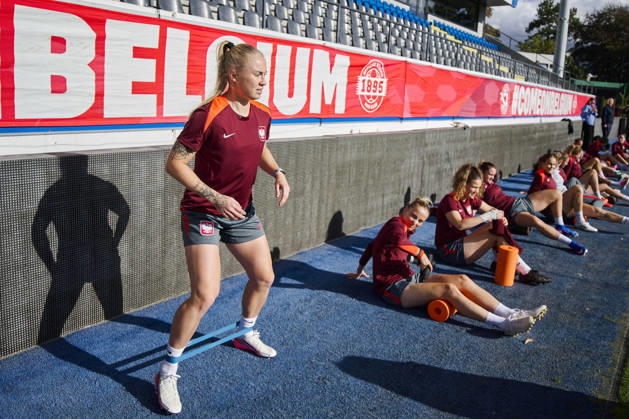 08.10.2026 LEUVEN , PILKA NOZNA KOBIET ( WOMEN S FOOTBALL) TRENING OFICJALNY PRZED POLFINALEM BARAZY MISTRZOSTW SWIATA 2027 TRENING NZ. PAULINA DUDEK FOTO RADOSLAW JOZWIAK CYFRASPORT NEWSPIX.PL --- Newspix.pl RA2_6044