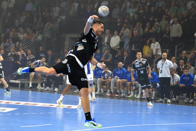 08.10.2026, GER Deutschland, Handball, EHF Champions League, 08.10.2026, Saison 2026 2027, Berlin, Fuechse Berlin vs FC Porto Mijajlo Marsenic ( Fuechse Berlin 93 ) nordphoto GmbH Engler Berlin Max-Schmeling-Halle Berlin Deutschland Copyright: xNordphotox xEnglerx