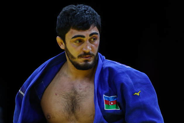 AZERBAIJAN, BAKU - OCTOBER 8, 2026: Murad Fatiyev of Azerbaijan is pictured during a -90 kg bout against Nemanja Majdov of Serbia as part of the 2026 World Judo Championships at the National Gymnastics Arena 2026 World Judo Championships In Baku  - ZUMAt113 20261008_zaa_t113_620 Copyright: xMikhailxSinitsynx