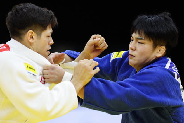 AZERBAIJAN, BAKU - OCTOBER 8, 2026: Sanshiro Murao (L) of Japan and Goki Tajima of Japan compete in their -90 kg bout as part of the 2026 World Judo Championships at the National Gymnastics Arena 2026 World Judo Championships In Baku  - ZUMAt113 20261008_zaa_t113_637 Copyright: xMikhailxSinitsynx