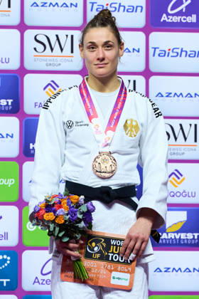 Scoccimarro Giovanna (GER), OCTOBER 8, 2026 -Judo : World Judo Championships BAKU2026 Women s -70kgMedal Ceremony at National Gymnastics Arena in Baku, Azerbaijan.  aflo_354330812 KenxAsakurax