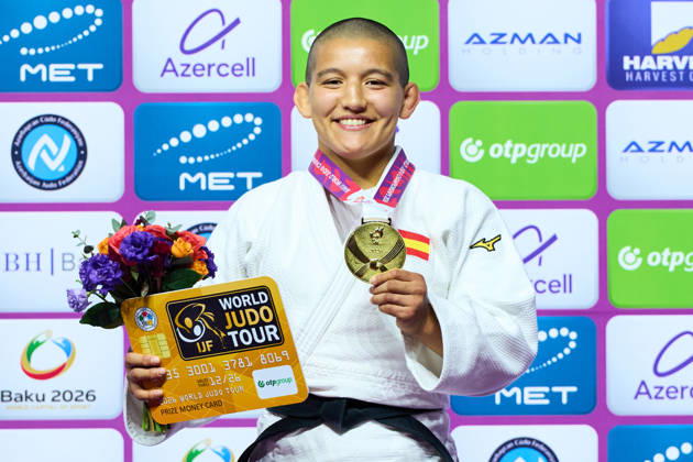 Tsunoda Roustant Ai (ESP), OCTOBER 8, 2026 -Judo : World Judo Championships BAKU2026 Women s -70kgMedal Ceremony at National Gymnastics Arena in Baku, Azerbaijan.  aflo_354330824 KenxAsakurax
