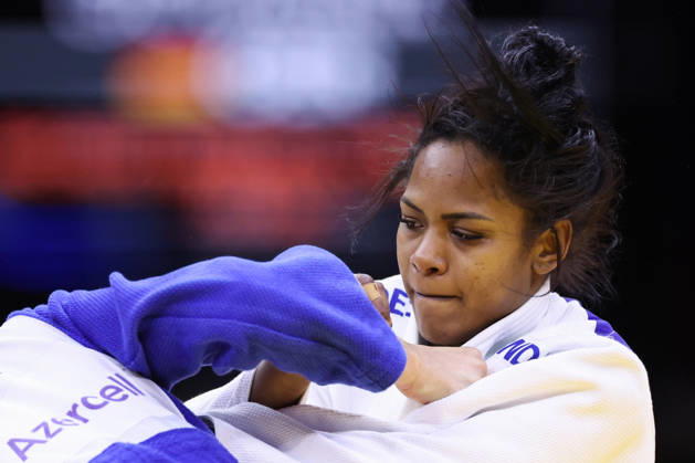 AZERBAIJAN, BAKU - OCTOBER 8, 2026: Nauana Silva of Brazil is pictured during a -70 kg bout against Giovanna Scoccimarro of Germany as part of the 2026 World Judo Championships at the National Gymnastics Arena. Mikhail Sinitsyn TASS  98959709