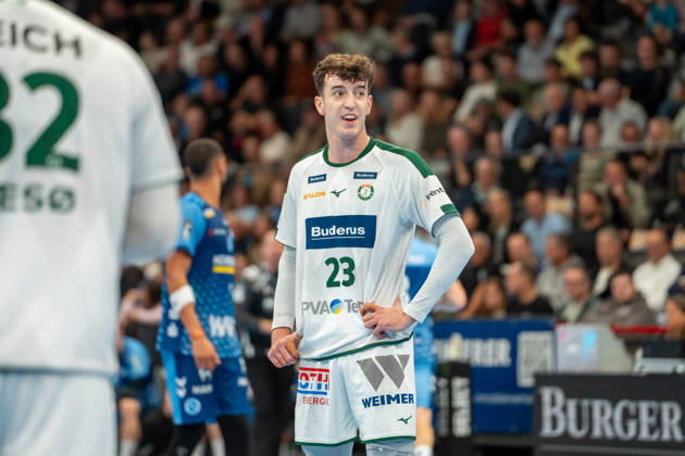 Handball I Herren I Saison 2026-2027 I Bundesliga I 8. Spieltag I TVB Stuttgart - HSG Wetzlar I 08.10.2026 Marti Soler Biescas (23, HSG Wetzlar) Stuttgart Porsche Arena Baden-Württemberg Deutschland Copyright: xLobeca MaxxPetershansx