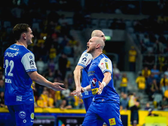 08.10.2026, xwppx, Handball Opel HBL, Rhein-Neckar Loewen - ThSV Eisenach v.l. Felix Aellen (ThSV Eisenach), Peter Walz (ThSV Eisenach)