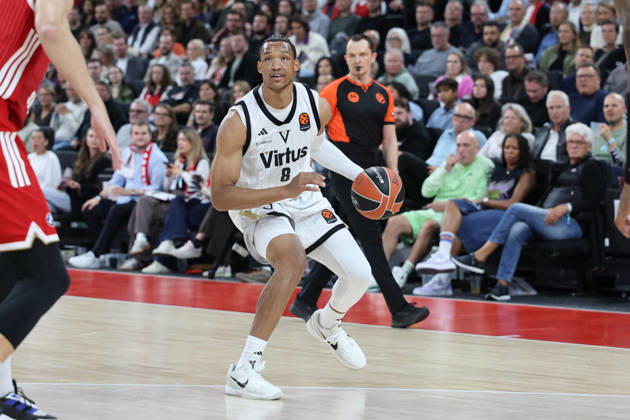Wendell Moore (Virtus Bologna, 08), GER, FC Bayern Basketball vs. Virtus Bologna, Basketball, Euroleague, 4. Spieltag, Saison 2026 2027, 08.10.2026, GER, FC Bayern Basketball vs. Virtus Bologna, Basketball, Euroleague, 4. Spieltag, Saison 2026 2027, 08.10.2026 Muenchen Copyright: xEibner-Pressefoto JennixMaulx EP_JML