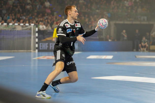 Im Bild: Mathias Gidsel (Fuechse Berlin, 19) am Ball 08.10.2026, Fuechse Berlin - FC Porto, EHF Handball Champions League, Saison 2026 27, Max-Schmeling-Halle Copyright: HMBxMedia xPascalxSpanehl