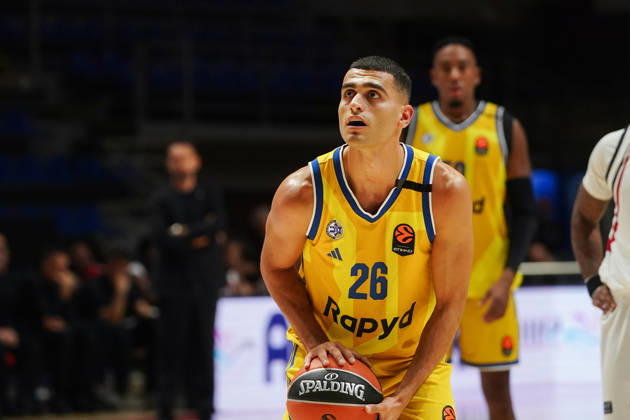 October 8, 2026, Belgrade, Central Serbia, Serbia: 2026108, Belgrade, Serbia - Maccabi Rapyd Tel Aviv and Armani Olimpia Milan play a EuroLeague basketball game at the Aleksandar Nikolic Hall. EBO AMIT in action. Belgrade Serbia - ZUMAd223 20261008_zip_d223_001 Copyright: xMarkoxDimicx