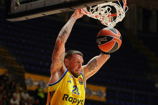 October 8, 2026, Belgrade, Central Serbia, Serbia: 2026108, Belgrade, Serbia - Maccabi Rapyd Tel Aviv and Armani Olimpia Milan play a EuroLeague basketball game at the Aleksandar Nikolic Hall. THEIS DANIEL in action. Belgrade Serbia - ZUMAd223 20261008_zip_d223_003 Copyright: xMarkoxDimicx