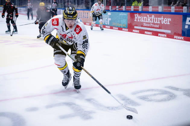 Luca Hauf (Krefeld Pinguine, 85) GER, Loewen Frankfurt vs. Krefeld Pinguine, Eishockey, PENNY DEL, 7. Spieltag, Spielzeit 2026 2027, 08.10.2026 GER, Loewen Frankfurt vs. Krefeld Pinguine, Eishockey, PENNY DEL, 7. Spieltag, Spielzeit 2026 2027, 08.10.2026 Frankfurt am Main Copyright: xEibner-Pressefoto AttilaxZigax EP_AZA