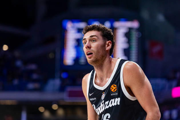 ESP: Euroleague Real Madrid v Partizan Belgrade Alesandro Pajola of PArtizan during the Euroleague match between Real Madrid and Partizan Mozzart Bet Belgrade played at Movistar Arena Stadium on October 8 2026 in Madrid Spain Madrid Spain Basketball Copyright: xAlbaxPachecox xAgenciaxLOFx