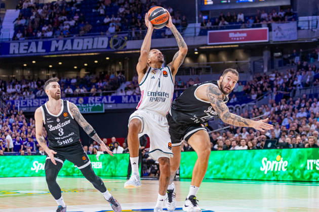 ESP: Euroleague Real Madrid v Partizan Belgrade Nick Smith Jr of Real Madrid during the Euroleague match between Real Madrid and Partizan Mozzart Bet Belgrade played at Movistar Arena Stadium on October 8 2026 in Madrid Spain Madrid Spain Basketball Copyright: xAlbaxPachecox xAgenciaxLOFx