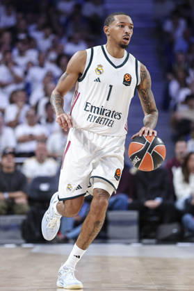 October 8, 2026, Madrid, Madrid, Spain: Nick Smith Jr. of Real Madrid in action during the Euroleague Basketball Regular Season Round 4 game between Real Madrid v Partizan Mozzart Bet Belgrade at Movistar Arena on October 08, 2026 in Madrid, Spain. Madrid Spain - ZUMAa181 20261008_zaa_a181_234 Copyright: xIrinaxR.xHipolitox