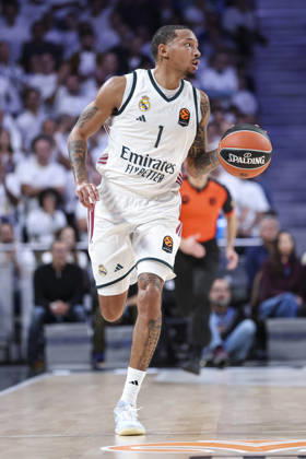 October 8, 2026, Madrid, Madrid, Spain: Nick Smith Jr. of Real Madrid in action during the Euroleague Basketball Regular Season Round 4 game between Real Madrid v Partizan Mozzart Bet Belgrade at Movistar Arena on October 08, 2026 in Madrid, Spain. Madrid Spain - ZUMAa181 20261008_zaa_a181_242 Copyright: xIrinaxR.xHipolitox