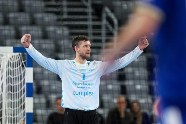 HC Zagreb v Aalborg Handbold - EHF Champions League Men Group Phase - Group C ZAGREB, CROATIA - OCTOBER 8: Niklas Landin of Aalborg Handbold reacts during the EHF Champions League match between HC Zagreb and Aalborg Handbold at Arena Zagreb on October 8, 2026 in Zagreb, Croatia.  IgorxKralj PIXSELL