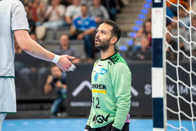 Handball I Herren I Saison 2026-2027 I Bundesliga I 8. Spieltag I TVB Stuttgart - HSG Wetzlar I 08.10.2026 Mohamed El-Tayar (12, TVB Stuttgart) Stuttgart Porsche Arena Baden-Württemberg Deutschland Copyright: xLobeca MaxxPetershansx