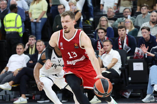 Andreas Obst (FC Bayern Basketball, 13), GER, FC Bayern Basketball vs. Virtus Bologna, Basketball, Euroleague, 4. Spieltag, Saison 2026 2027, 08.10.2026, GER, FC Bayern Basketball vs. Virtus Bologna, Basketball, Euroleague, 4. Spieltag, Saison 2026 2027, 08.10.2026 Muenchen Copyright: xEibner-Pressefoto JennixMaulx EP_JML
