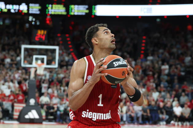 Oscar da Silva (FC Bayern Basketball, 01), GER, FC Bayern Basketball vs. Virtus Bologna, Basketball, Euroleague, 4. Spieltag, Saison 2026 2027, 08.10.2026, GER, FC Bayern Basketball vs. Virtus Bologna, Basketball, Euroleague, 4. Spieltag, Saison 2026 2027, 08.10.2026 Muenchen Copyright: xEibner-Pressefoto JennixMaulx EP_JML