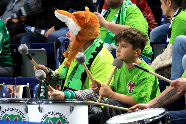 08.10.2026, GER Deutschland, Handball, EHF Champions League, 08.10.2026, Saison 2026 2027, Berlin, Fuechse Berlin vs FC Porto Fuechse-Fans,Fanblock nordphoto GmbH Engler Berlin Max-Schmeling-Halle Berlin Deutschland Copyright: xNordphotox xEnglerx