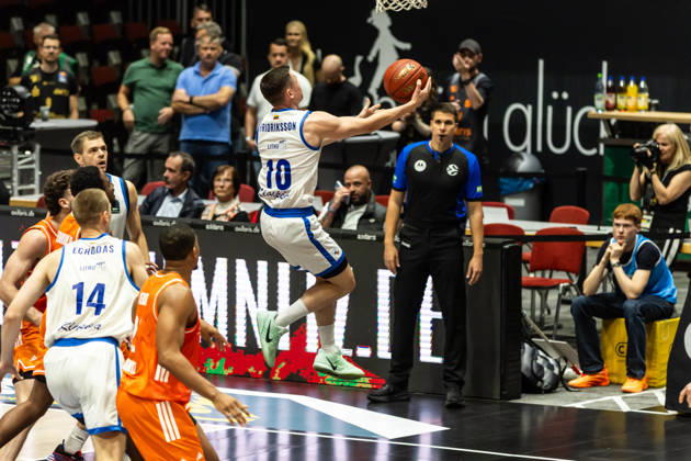 07.10.2026, GER, BKT Eurocup, Basketball, Chemnitz, Niners Chemnitz - Neptunas Klaipeda Elvar Fridriksson (Neptunas Klaipeda, 10) Chemnitz Messe Chemnitz Sachsen Deutschland