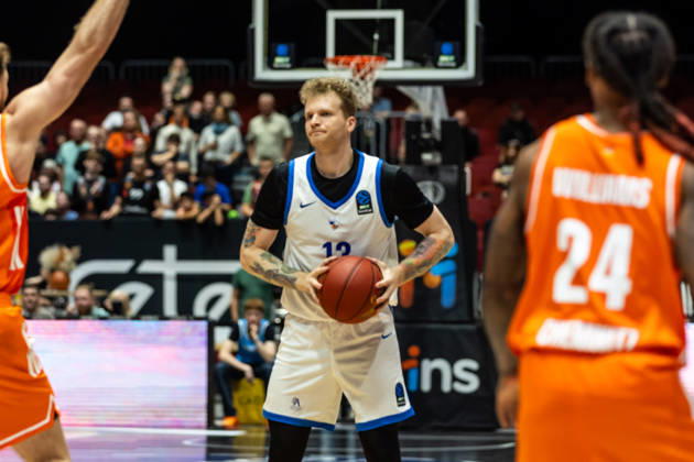 07.10.2026, GER, BKT Eurocup, Basketball, Chemnitz, Niners Chemnitz - Neptunas Klaipeda Rytis Sakaitis (Neptunas Klaipeda, 12) Chemnitz Messe Chemnitz Sachsen Deutschland