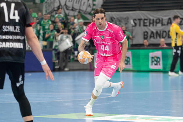 Handball, HBL2: SC DHfK Leipzig - TuS N-Lübbecke; 08.10.2026 Dean Bombac (44, SC DHfK Leipzig). Handball, 2. Bundesliga, Saison 2026 2027, 7. Spieltag: SC DHfK Leipzig vs. TuS N-Lübbecke am 08.10.2026 in der Quarterback Immobilien Arena Leipzig. Copyright: xBEAUTIFULxSPORTS JanxKaeferx