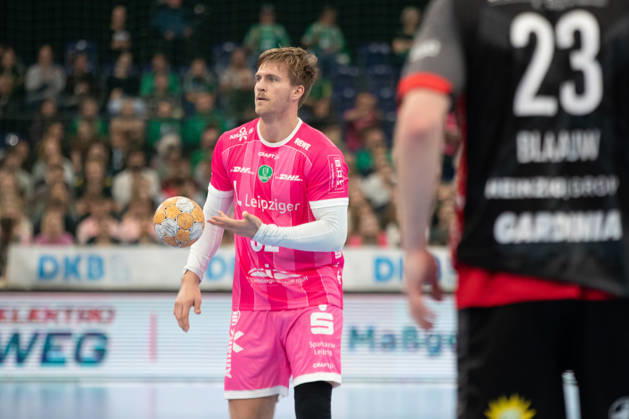 Handball, HBL2: SC DHfK Leipzig - TuS N-Lübbecke; 08.10.2026 Franz Semper (32, SC DHfK Leipzig). Handball, 2. Bundesliga, Saison 2026 2027, 7. Spieltag: SC DHfK Leipzig vs. TuS N-Lübbecke am 08.10.2026 in der Quarterback Immobilien Arena Leipzig. Copyright: xBEAUTIFULxSPORTS JanxKaeferx