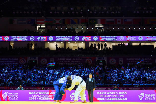 General view, OCTOBER 8, 2026 -Judo : World Judo Championships BAKU2026 Mens -90kg3rd place match at National Gymnastics Arena in Baku, Azerbaijan. aflo_354386872 KenxAsakurax