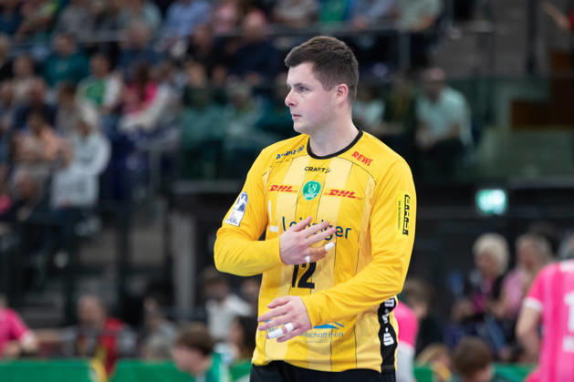 Handball, HBL2: SC DHfK Leipzig - TuS N-Lübbecke; 08.10.2026 Torwart Anadin Suljakovic (12, SC DHfK Leipzig). Handball, 2. Bundesliga, Saison 2026 2027, 7. Spieltag: SC DHfK Leipzig vs. TuS N-Lübbecke am 08.10.2026 in der Quarterback Immobilien Arena Leipzig. Copyright: xBEAUTIFULxSPORTS JanxKaeferx