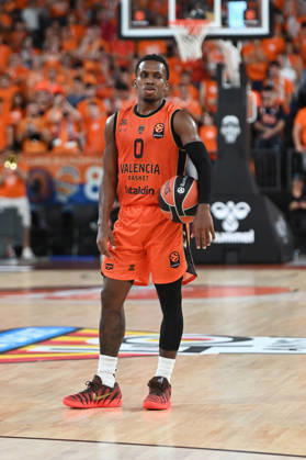 ESP: Euroleague Valencia Basket v Hapoel IBI Tel Aviv TJ Shorts of Valencia Basket during the Euroleague match between Valencia Basket and Hapoel IBI Tel Aviv played at Roig Arena Stadium on October 8 2026 in Valencia Spain Valencia Spain Basketball Copyright: xAgenciaxLOFx