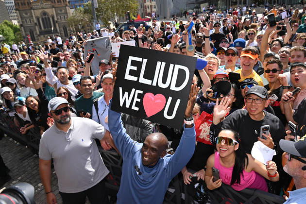 ELIUD KIPCHOGE MELBOURNE MARATHON OP, Elite marathon athlete Eliud Kipchoge during a fan event ahead of the Melbourne Marathon, in Melbourne, Friday, October 9, 2026. ( NO ARCHIVING MELBOURNE VICTORIA Australia  Copyright: xJAMESxROSSx 20261009143402904683