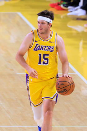 October 8, 2026, Los Angeles, California, USA: Austin Reaves 15 of the Los Angeles Lakers during a preseason NBA, Basketball Herren, USA game against the Sacramento Kings on Thursday October 8, 2026 at Crypto.com Arena in Los Angeles, California. JAVIER ROJAS PI Los Angeles USA - ZUMAp124 20261008_zaa_p124_015 Copyright: xJavierxRojasx