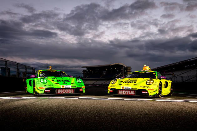 DTM, 15. + 16. Rennen Hockenheim 2026 90 Porsche 911 GT3 R (992), Manthey: Ricardo Feller; 91 Porsche 911 GT3 R (992), Manthey: Thomas Preining - picture by Gruppe C Photography Copyright: xGruppexCxPhotographyx