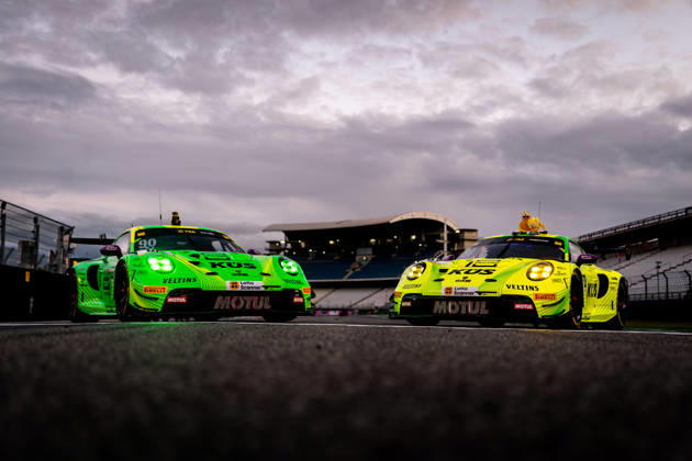 DTM, 15. + 16. Rennen Hockenheim 2026: 90 Porsche 911 GT3 R (992), Manthey: Ricardo Feller; 91 Porsche 911 GT3 R (992), Manthey: Thomas Preining - picture by Gruppe C Photography Copyright: xGruppexCxPhotographyx