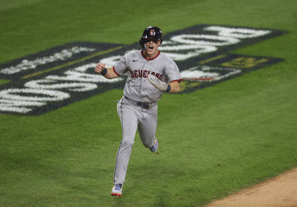 October 8, 2026, Chicago, Il, USA: The Cleveland Guardians Travis Bazzana makes his way home to score a sixth-inning run against the Chicago White Sox in Game 4 of the American League Division Series at Rate Field on Thursday, Oct. 8, 2026, in Chicago. Sports News - October 8, 2026  - ZUMAm67_ 0869004862st Copyright: xBrianxCassellax