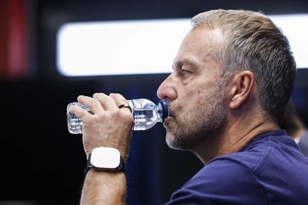 October 9, 2026, Sant Joan Despi, Barcelona, Spain: Hansi Flick, head coach of FC Barcelona, Barca attends his press conference, PK, Pressekonferenz during the training day of FC Barcelona ahead the Spanish League, LaLiga EA Sports, football match against Getafe CF at Ciudad Esportiva Joan Gamper on October 09, 2026 in Sant Joan Despi, Barcelona, Spain. Sant Joan Despi Spain - ZUMAa181 20261009_zaa_a181_034 Copyright: xJavierxBorregox