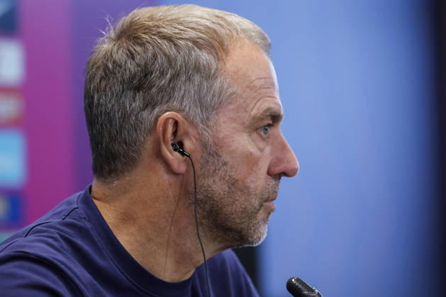 October 9, 2026, Sant Joan Despi, Barcelona, Spain: Hansi Flick, head coach of FC Barcelona, Barca attends his press conference, PK, Pressekonferenz during the training day of FC Barcelona ahead the Spanish League, LaLiga EA Sports, football match against Getafe CF at Ciudad Esportiva Joan Gamper on October 09, 2026 in Sant Joan Despi, Barcelona, Spain. FC Barcelona Training And Press Conference - LaLiga EA Sports - ZUMAa181 20261009_zaa_a181_045 Copyright: xJavierxBorregox
