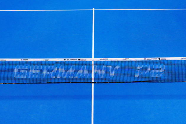 DÜSSELDORF, GERMANY - 9 OCTOBER 2026: Image shows a feature of the CUPRA Germany Premier Padel P2 2026 net during CUPRA Germany Premier Padel P2 2026 Day 6: Quarterfinals at CASTELLO Düsseldorf on 9 10 2026 in Düsseldorf, Germany. Germany Copyright: xFröhlichxPascalx