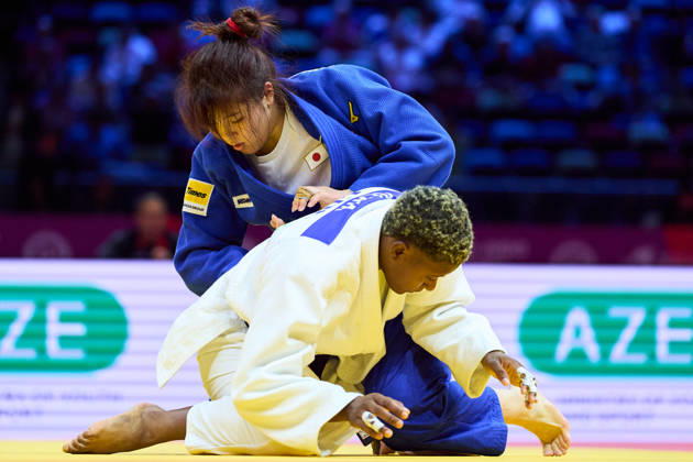 (Top-Bottom) Kurena Ikeda (JPN), Olaya Brenda (COL), OCTOBER 6, 2026 -Judo : World Judo Championships BAKU2026 Women s -78kgRepechage match at National Gymnastics Arena in Baku, Azerbaijan.  aflo_354496483 KenxAsakurax