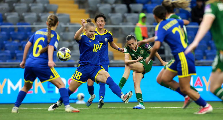 2027 FIFA Women s World Cup Round One Qualifying Play-off First Leg, Astana Arena, Astana, Kazakhstan 9 10 2026 Kazakhstan vs Republic of Ireland Ireland™s Abbie Larkin Abbie Larkin 9 10 2026  Copyright: xx BASN3694
