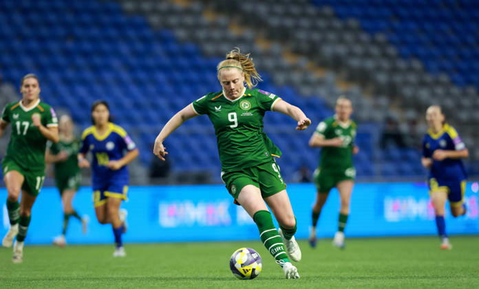 2027 FIFA Women s World Cup Round One Qualifying Play-off First Leg, Astana Arena, Astana, Kazakhstan 9 10 2026 Kazakhstan vs Republic of Ireland Ireland™s Amber Barrett Amber Barrett 9 10 2026  Copyright: xx BASN3664