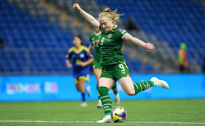 2027 FIFA Women s World Cup Round One Qualifying Play-off First Leg, Astana Arena, Astana, Kazakhstan 9 10 2026 Kazakhstan vs Republic of Ireland Ireland™s Amber Barrett Amber Barrett 9 10 2026  Copyright: xx BASN3670