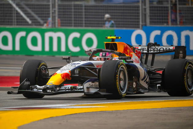 RECORD DATE NOT STATED 9th October 2026; Marina Bay, Singapore; Formula 1, Singapore Grand Prix, Free Practice and Sprint Qualifying Day; Liam Lawson (30) of New Zealand and Visa Cash App Racing Bulls Formula One Team DavidxAsh
