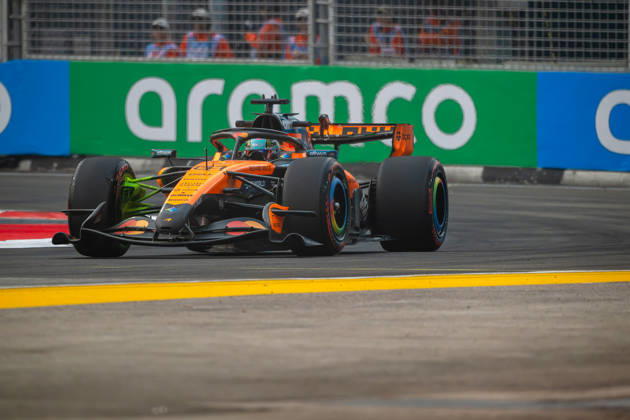 RECORD DATE NOT STATED 9th October 2026; Marina Bay, Singapore; Formula 1, Singapore Grand Prix, Free Practice and Sprint Qualifying Day; Oscar Piastri (81) of Australia and McLaren Mastercard F1 Team DavidxAsh