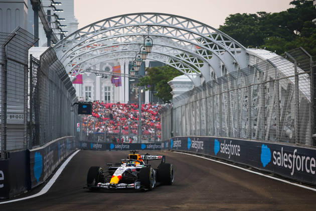 F1 - SINGAPORE GRAND PRIX 2026 41 LINDBLAD Arvid (gbr), Visa Cash App RB F1 Team VCARB03, action during the 2026 Formula 1 Singapore Grand Prix, 17th round of the 2026 Formula One World Championship, WM, Weltmeisterschaft from October 9 to 11, 2026 on the Marina Bay Street Circuit, in Singapore, Singapore - SingaporeSingapore Copyright: xANTONINxVINCENTx