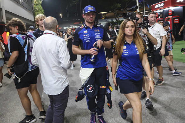 Formula 1 Singapore Airlines Singapore Grand Prix 2026 Sprint Race Pole Position Max Verstappen (NED), Oracle Red Bull Racing , RB22, Car 3 during Formula 1 Singapore Airlines Singapore Grand Prix 2026 on October 9., 2026 in Marina Bay Street Circuit, Singapore, Zsombor Toth Singapore Marina Bay Street Circuit Singapore Singapore Copyright: xZsomborxTothx