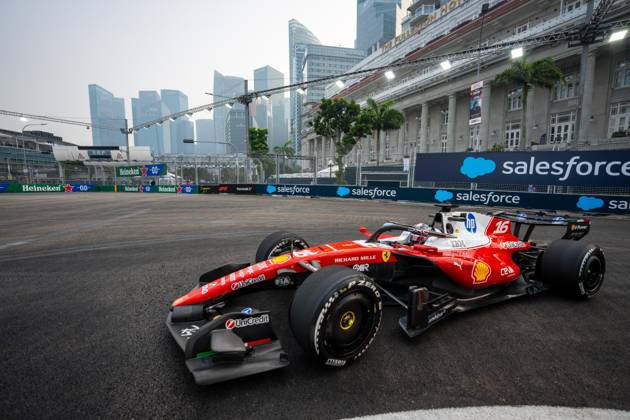 October 9, 2026, Singapore, Singapore: Charles Leclerc (MCO) (Scuderia Ferrari HP) during free practice 1 of the Formula 1 Singapore Grand Prix 2026 at the Marina Bay Street Circuit. Singapore Singapore - ZUMAs197 20261009_aaa_s197_073 Copyright: xLucaxMartinix
