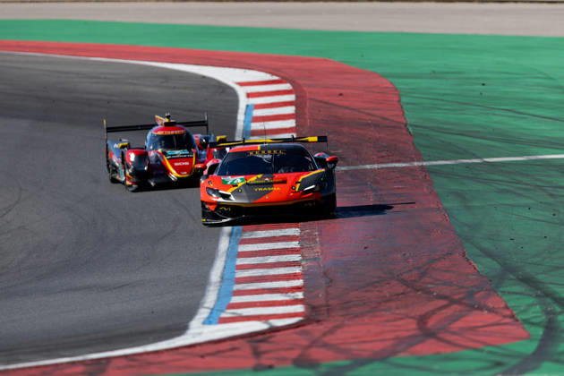 AUTO - ELMS - 4 HOURS OF PORTIMAO 2026 74 GILBERT Andrew (uae), RUEDA Fran (esp), LEROUX Romain (fra), Kessel Racing, Ferrari 296 LMGT3 Evo, LMGT3, action during the 4 Hours of Portimao 2026, 6th round of the 2026 European Le Mans Series on the Autodromo Internacional do Algarve from October 8 to 10, 2026 in Portimao, Portugal -  Copyright: xJoaoxFilipex